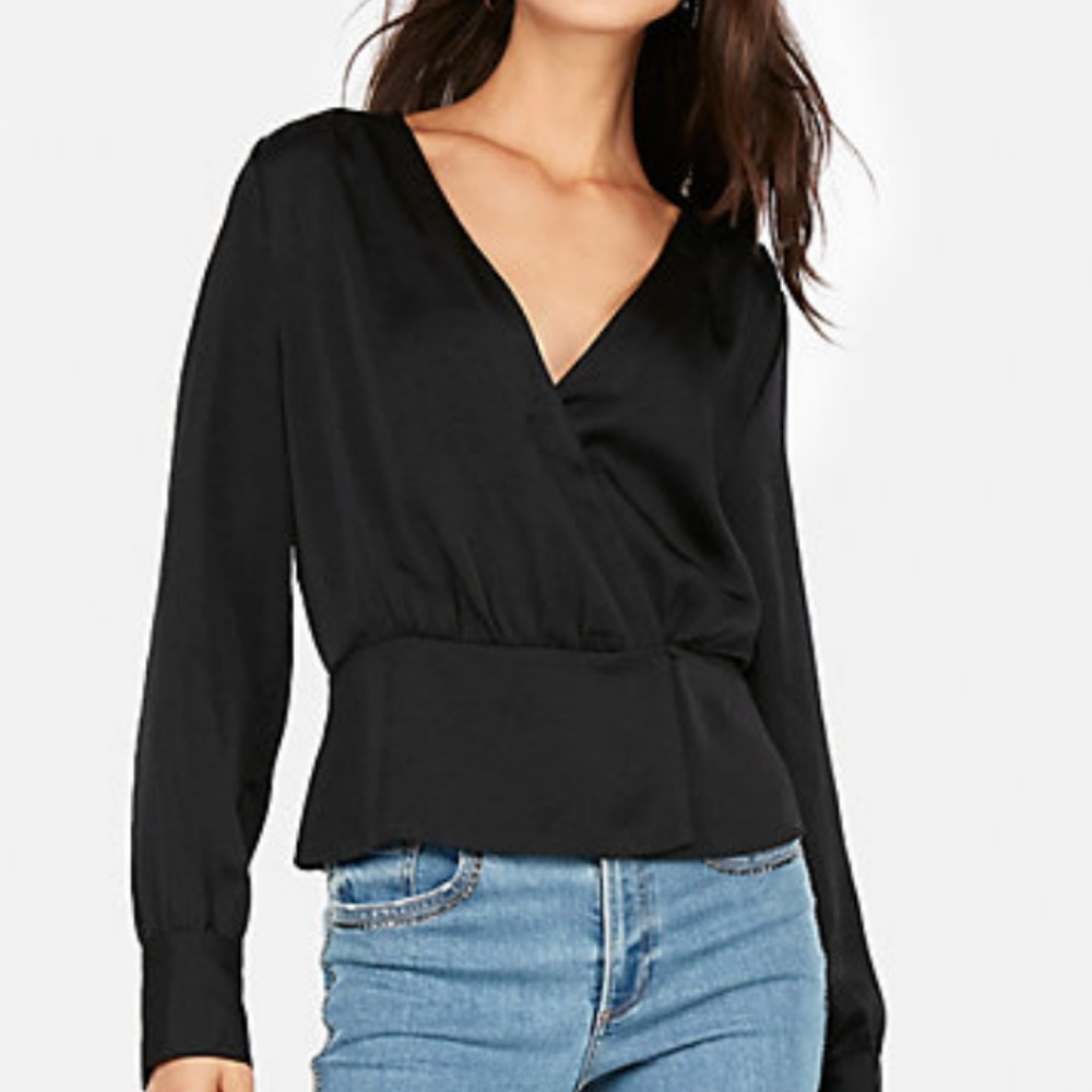 Surplice Wrap Front Top